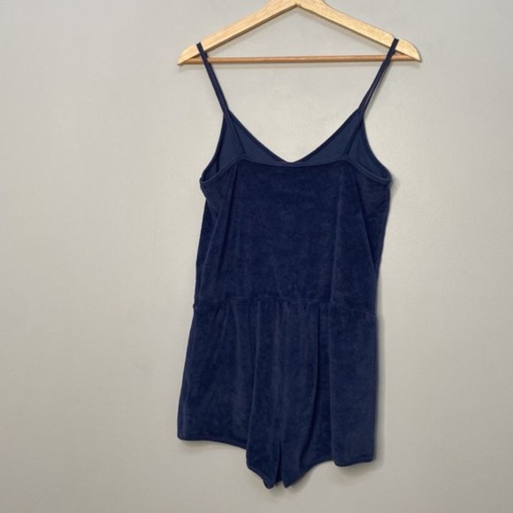 Aritzia TNA Navy Blue Towel Shorts Romper Size S - Picture 6 of 6